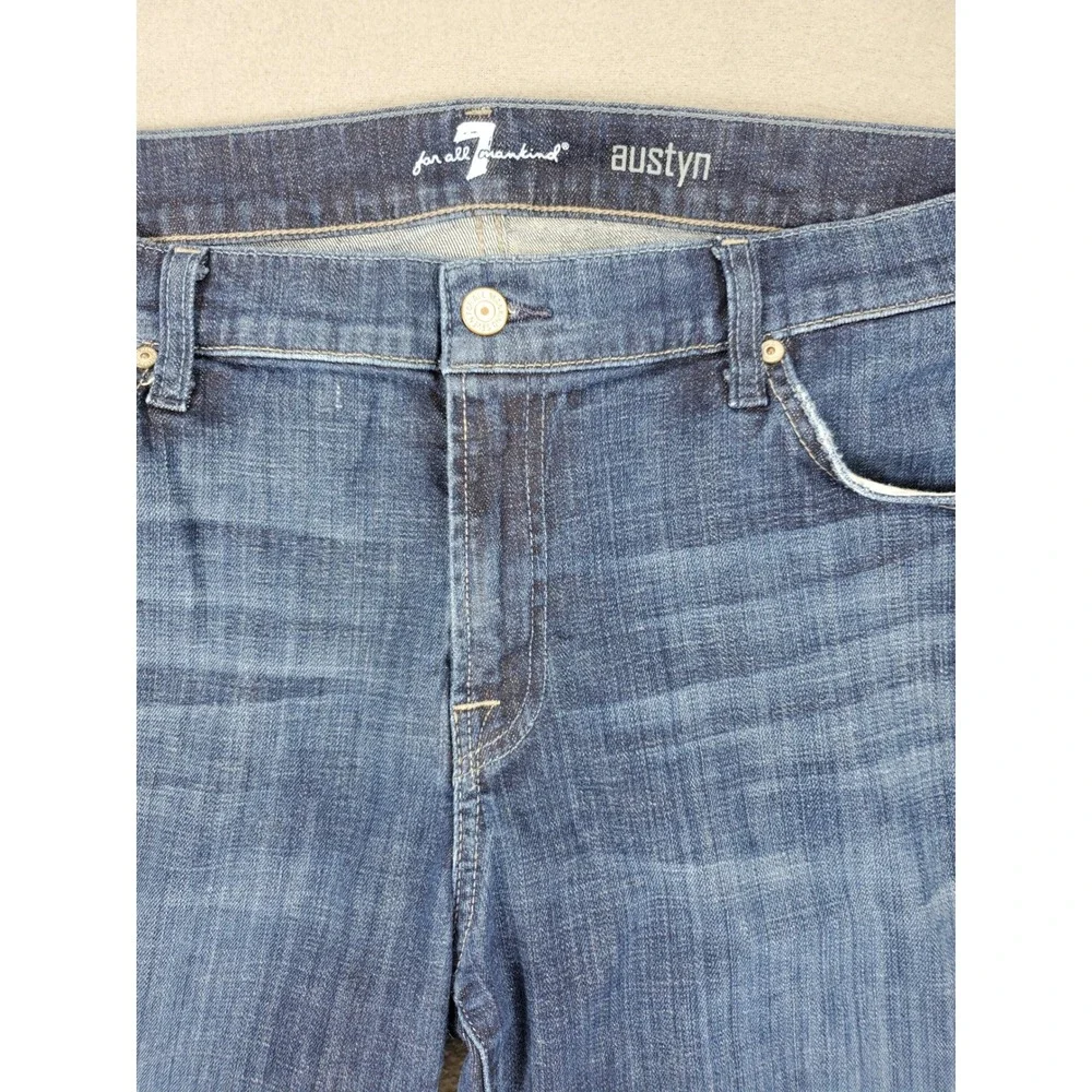 7 For All Mankind Austyn Jeans Men 36x32 Blue Relaxed Straight Dark Wash Stretch